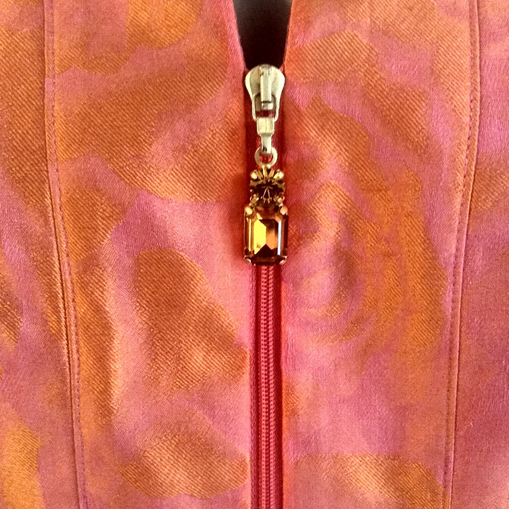 SALE 60% OFF!!!CARLISLE 6 -8 JACQUARD SILK TAILORED FITTED SKIRT SUIT - Picture 4 of 8